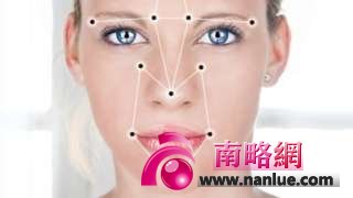 Woman's face superimposed with face detection points